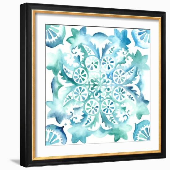 Meditation Tiles II-Chariklia Zarris-Framed Art Print