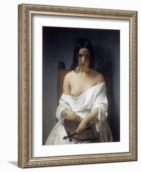 Meditation-Francesco Hayez-Framed Art Print