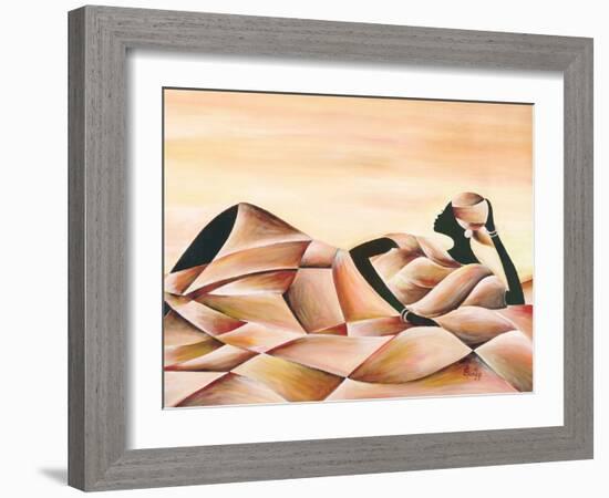 Meditation-Ben Agbee-Framed Art Print