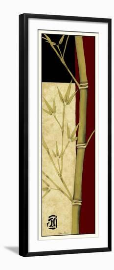 Meditative Bamboo Panel II-Jennifer Goldberger-Framed Art Print