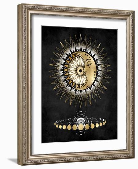 Meditative Moon II-Oliver Jeffries-Framed Art Print