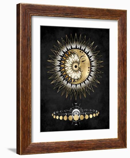 Meditative Moon II-Oliver Jeffries-Framed Art Print