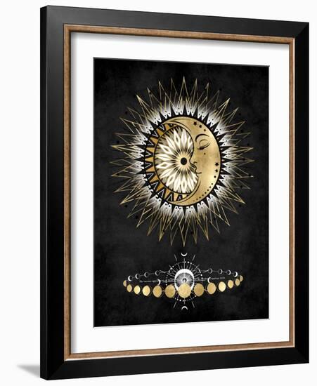 Meditative Moon II-Oliver Jeffries-Framed Art Print