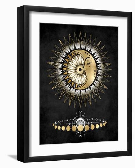 Meditative Moon II-Oliver Jeffries-Framed Art Print