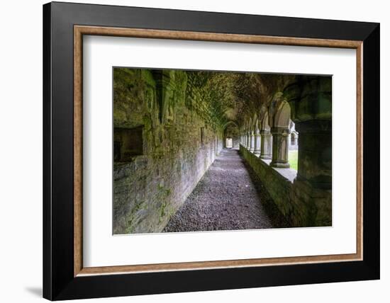 Meditative passageway is part of Moyne Abbey, one of the largest and most intact abbeys in Ireland.-Betty Sederquist-Framed Photographic Print