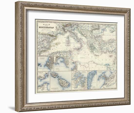 Mediterranean Basin, c.1861-Alexander Keith Johnston-Framed Art Print