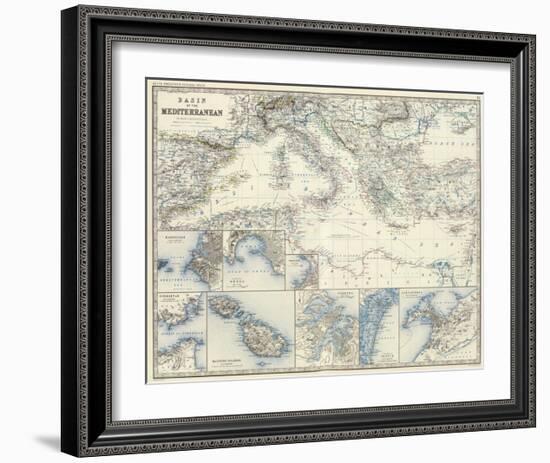 Mediterranean Basin, c.1861-Alexander Keith Johnston-Framed Art Print