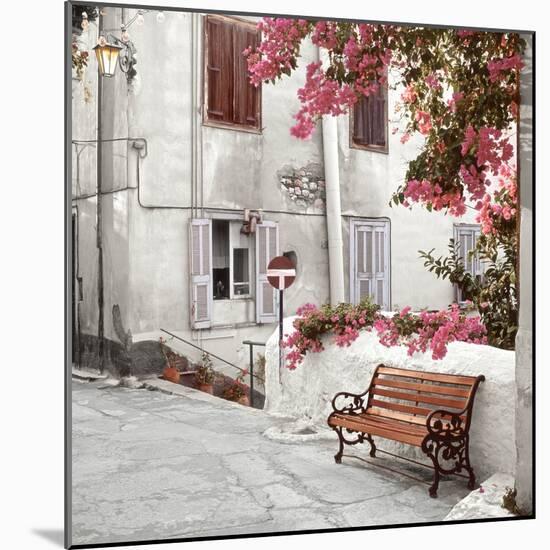 Mediterranean Bench-Alan Blaustein-Mounted Photographic Print