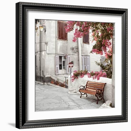 Mediterranean Bench-Alan Blaustein-Framed Photographic Print