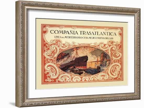 Mediterranean-Cuba-Mexico-New Orleans Cruise Line-Enric Moneny-Framed Art Print