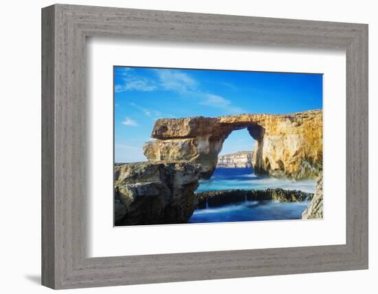 Mediterranean Europe, Malta, Gozo Island, Dwerja Bay, the Azure Window Natural Arch-Christian Kober-Framed Photographic Print