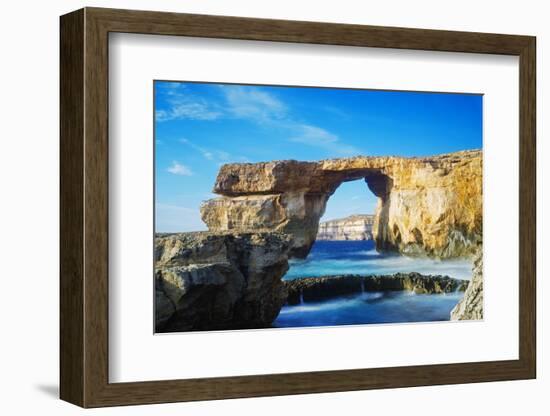 Mediterranean Europe, Malta, Gozo Island, Dwerja Bay, the Azure Window Natural Arch-Christian Kober-Framed Photographic Print