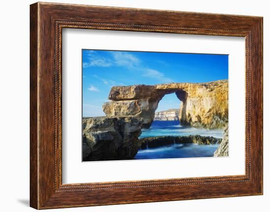 Mediterranean Europe, Malta, Gozo Island, Dwerja Bay, the Azure Window Natural Arch-Christian Kober-Framed Photographic Print