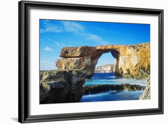 Mediterranean Europe, Malta, Gozo Island, Dwerja Bay, the Azure Window Natural Arch-Christian Kober-Framed Photographic Print