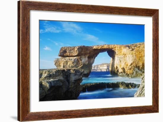 Mediterranean Europe, Malta, Gozo Island, Dwerja Bay, the Azure Window Natural Arch-Christian Kober-Framed Photographic Print