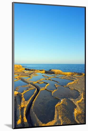 Mediterranean Europe, Malta, Gozo Island, Salt Pans at Xwejni Bay-Christian Kober-Mounted Photographic Print