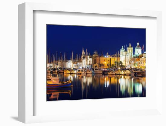 Mediterranean Europe, Malta, the Three Cities, Vittoriosa (Birgu), Grand Harbour Marina-Christian Kober-Framed Photographic Print