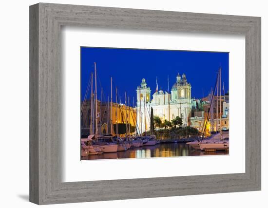 Mediterranean Europe, Malta, the Three Cities, Vittoriosa (Birgu), Grand Harbour Marina-Christian Kober-Framed Photographic Print