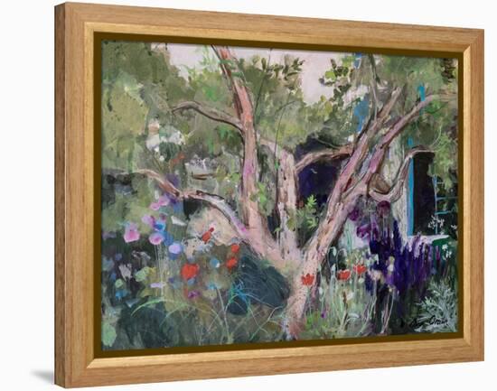 Mediterranean Garden, 2019 (Acrylic)-Ann Oram-Framed Premier Image Canvas