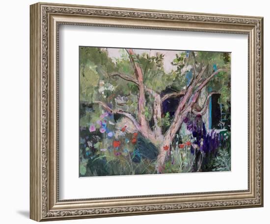 Mediterranean Garden, 2019 (Acrylic)-Ann Oram-Framed Giclee Print