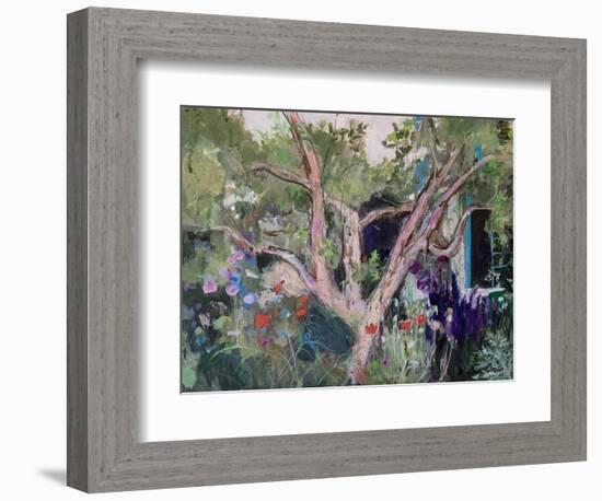 Mediterranean Garden, 2019 (Acrylic)-Ann Oram-Framed Giclee Print