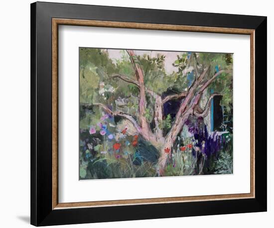 Mediterranean Garden, 2019 (Acrylic)-Ann Oram-Framed Giclee Print