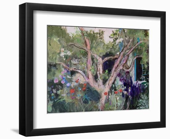 Mediterranean Garden, 2019 (Acrylic)-Ann Oram-Framed Giclee Print
