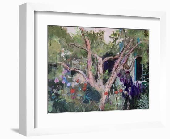 Mediterranean Garden, 2019 (Acrylic)-Ann Oram-Framed Giclee Print