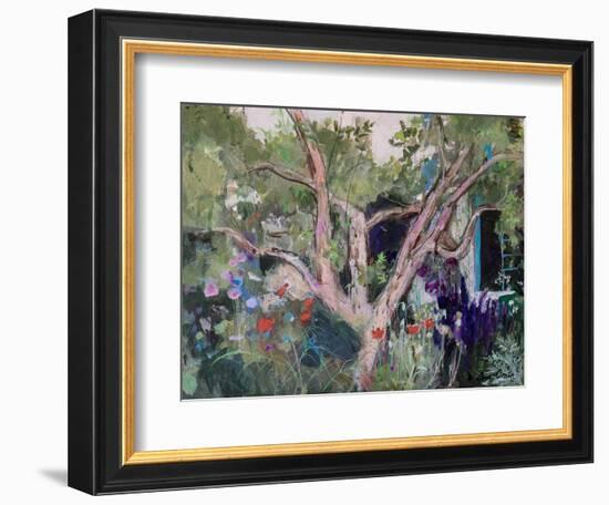 Mediterranean Garden, 2019 (Acrylic)-Ann Oram-Framed Giclee Print