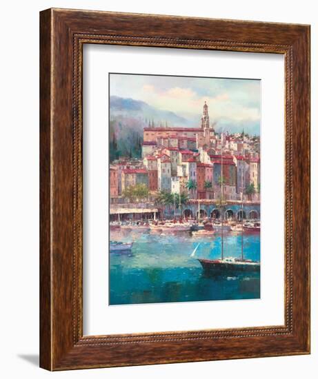 Mediterranean Harbor I-Peter Bell-Framed Art Print