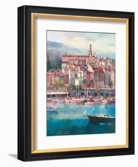 Mediterranean Harbor I-Peter Bell-Framed Art Print