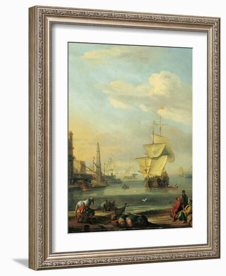 Mediterranean Harbor-Abraham Storck-Framed Art Print