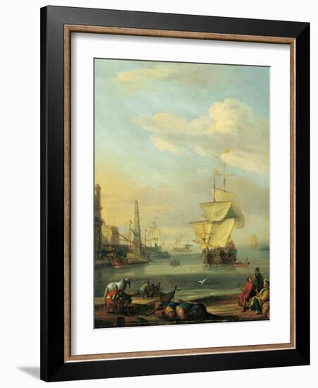 Mediterranean Harbor-Abraham Storck-Framed Art Print