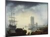 Mediterranean Harbour Scene: Morning, 1745-Claude Joseph Vernet-Mounted Giclee Print