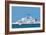 Mediterranean Landscape by Sea. Greek Island with Little Town, Village, Resort, Beach. Travel, Holi-TabitaZn-Framed Art Print