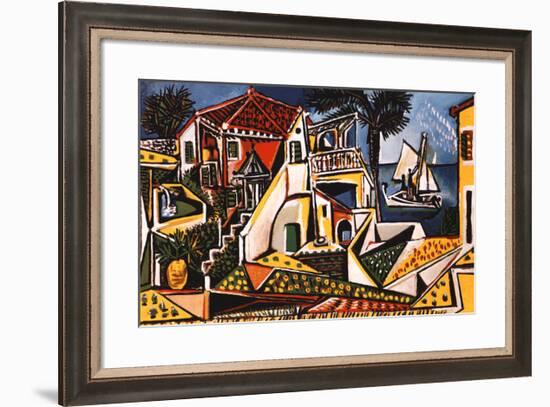 Mediterranean Landscape-Pablo Picasso-Framed Art Print