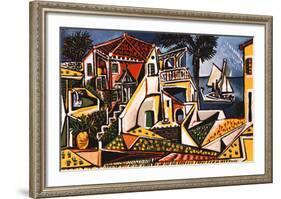 Mediterranean Landscape-Pablo Picasso-Framed Art Print