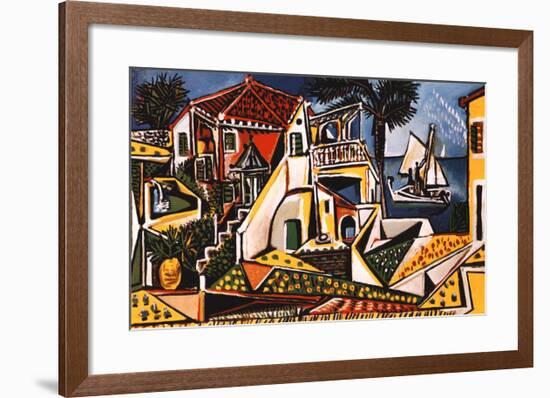 Mediterranean Landscape-Pablo Picasso-Framed Art Print