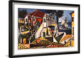 Mediterranean Landscape-Pablo Picasso-Framed Art Print