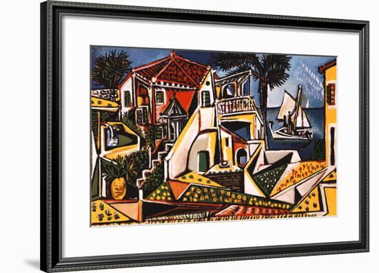 Mediterranean Landscape-Pablo Picasso-Framed Art Print