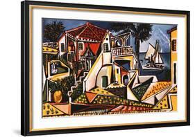 Mediterranean Landscape-Pablo Picasso-Framed Art Print