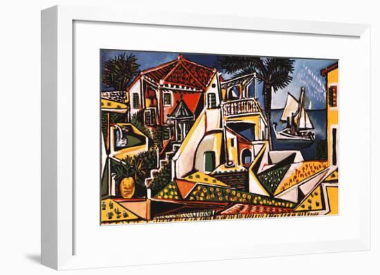 Mediterranean Landscape-Pablo Picasso-Framed Art Print