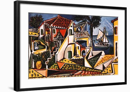 Mediterranean Landscape-Pablo Picasso-Framed Art Print