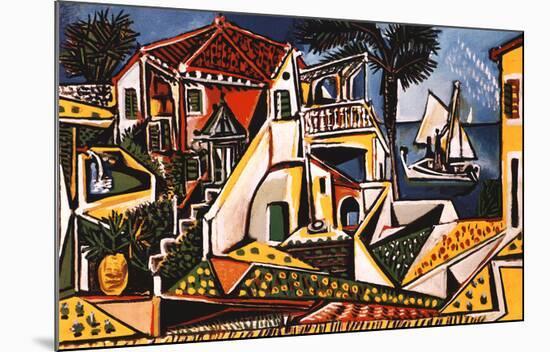 Mediterranean Landscape-Pablo Picasso-Mounted Art Print