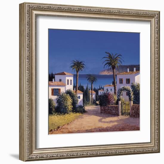 Mediterranean Morning Shadows II-David Short-Framed Giclee Print