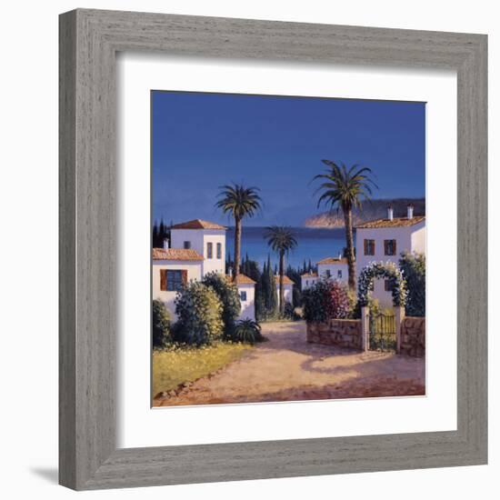 Mediterranean Morning Shadows II-David Short-Framed Giclee Print