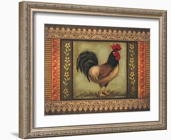 Mediterranean Rooster I-Kimberly Poloson-Framed Art Print