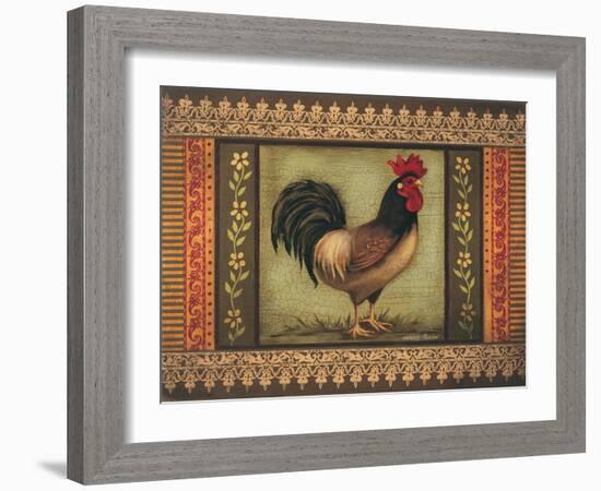 Mediterranean Rooster I-Kimberly Poloson-Framed Art Print