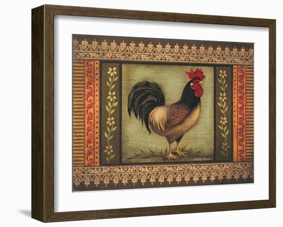 Mediterranean Rooster I-Kimberly Poloson-Framed Art Print