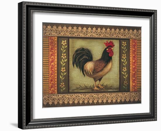 Mediterranean Rooster I-Kimberly Poloson-Framed Art Print